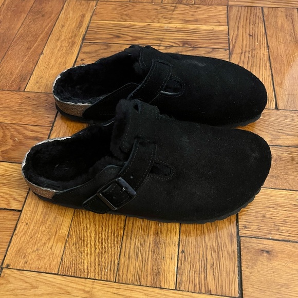 Birkenstock Boston Lined Suede Clogs - Picture 2 of 7